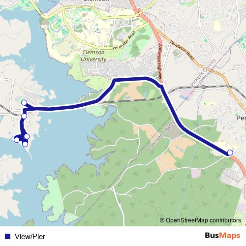 View/Pier bus Line Map