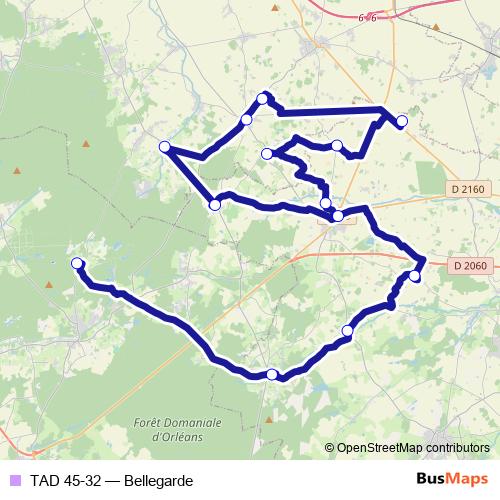 TAD 45-32 bus Line Map