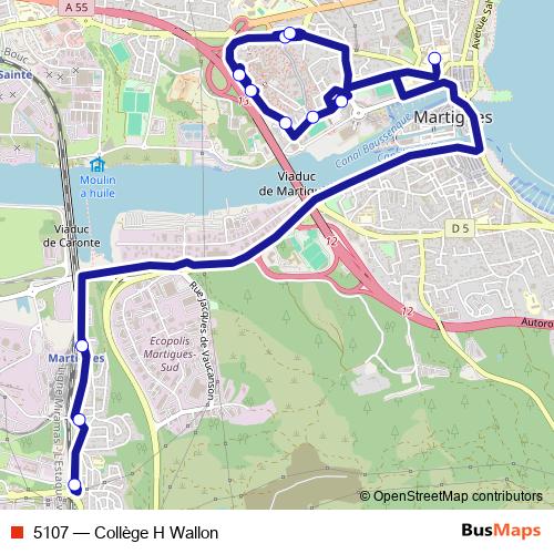5107 bus Line Map