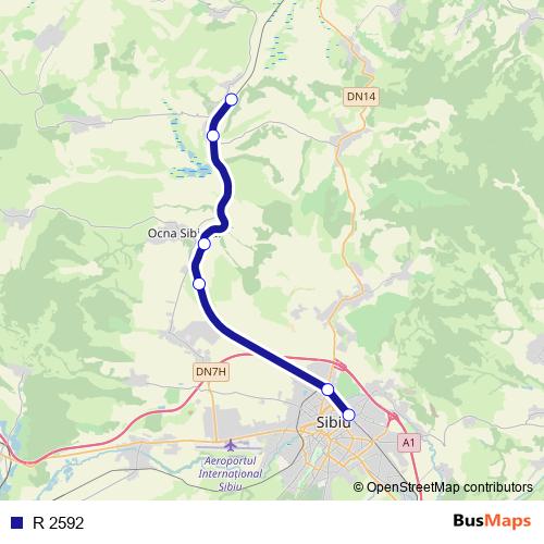 R 2592 rail Line Map