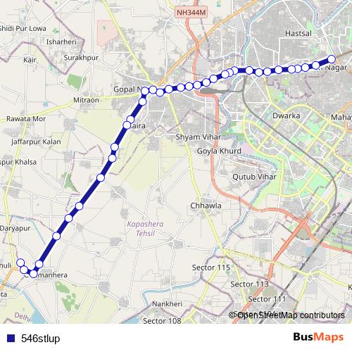 546stlup bus Line Map