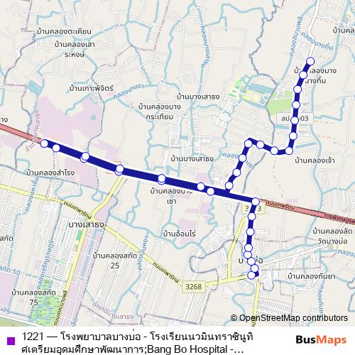 1221 bus Line Map