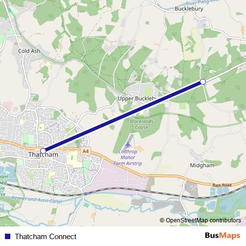 Thatcham Connect bus Line Map