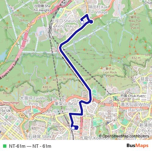 NT-61m bus Line Map