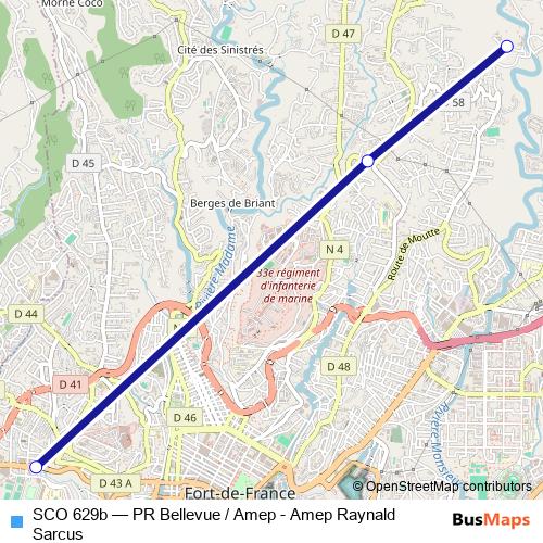 SCO 629b bus Line Map