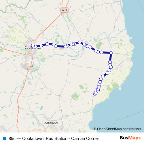 89c bus Line Map