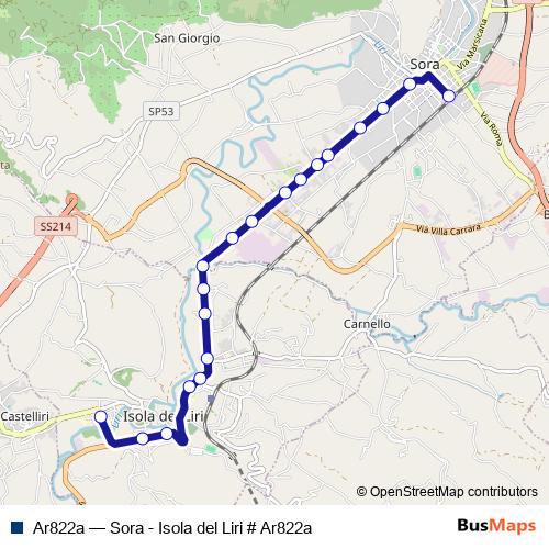 Ar822a bus Line Map