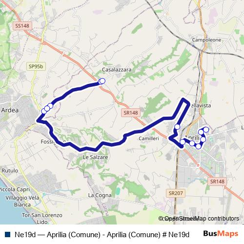 Ne19d bus Line Map