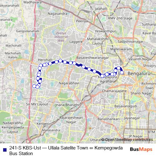 241-S KBS-Ust bus Line Map