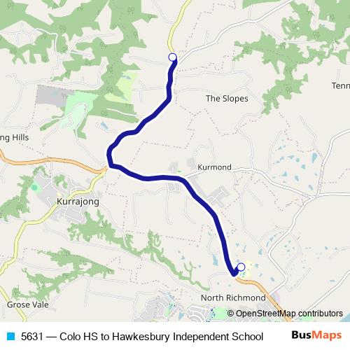5631 bus Line Map