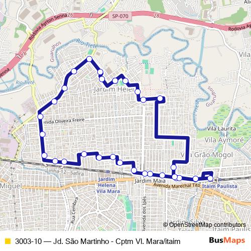 3003-10 bus Line Map