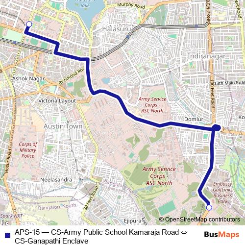 APS-15 bus Line Map