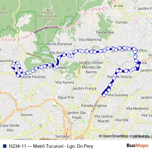 N234-11 bus Line Map