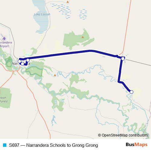 S697 bus Line Map