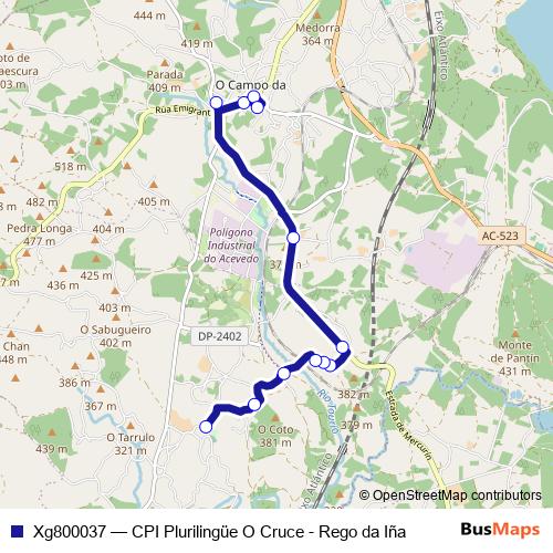 Xg800037 bus Line Map