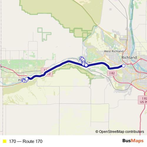 170 bus Line Map