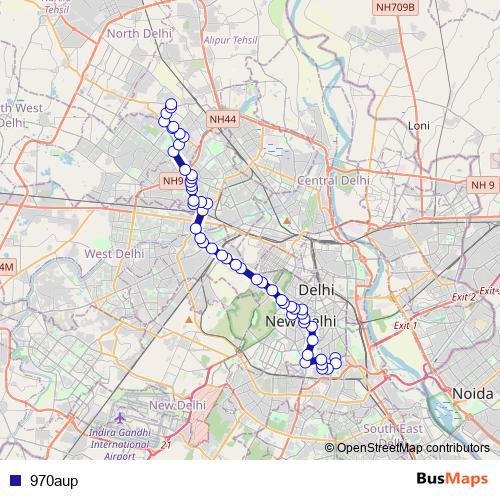 970aup bus Line Map