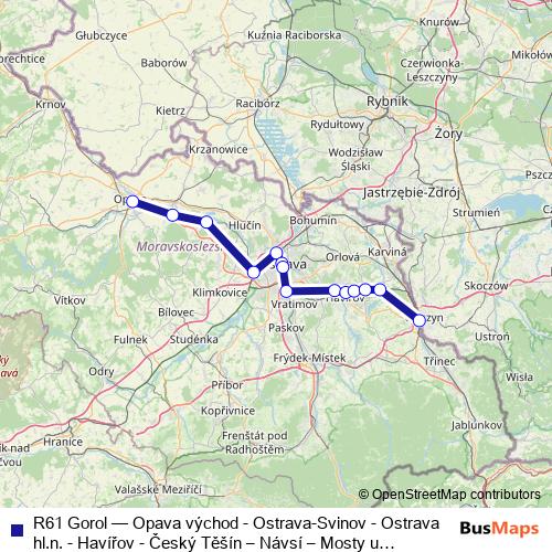 R61 Gorol rail Line Map
