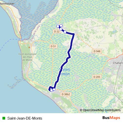Saint-Jean-DE-Monts bus Line Map