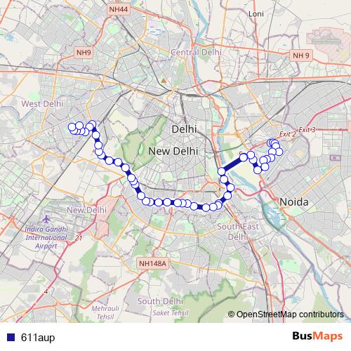 611aup bus Line Map
