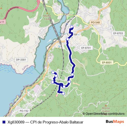 Xg830089 bus Line Map