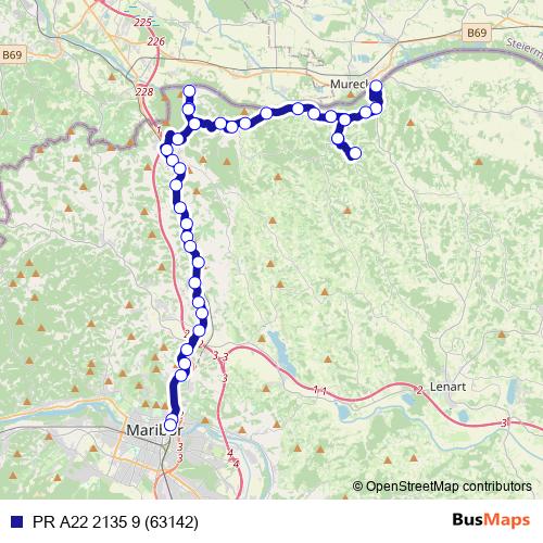 PR A22 2135 9 (63142) bus Line Map