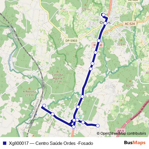 Xg800017 bus Line Map