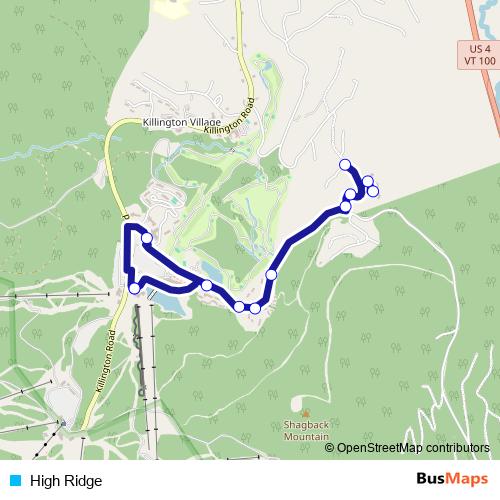 High Ridge bus Line Map