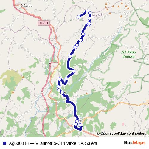 Xg600018 bus Line Map
