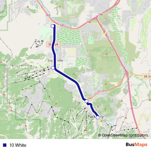 10 White bus Line Map