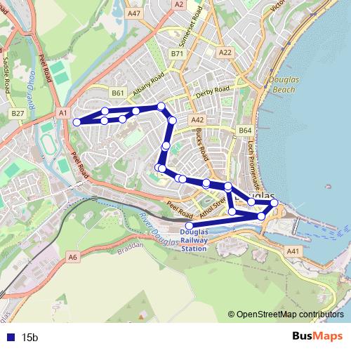 15b bus Line Map