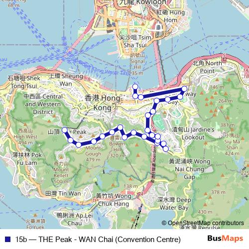 15b bus Line Map