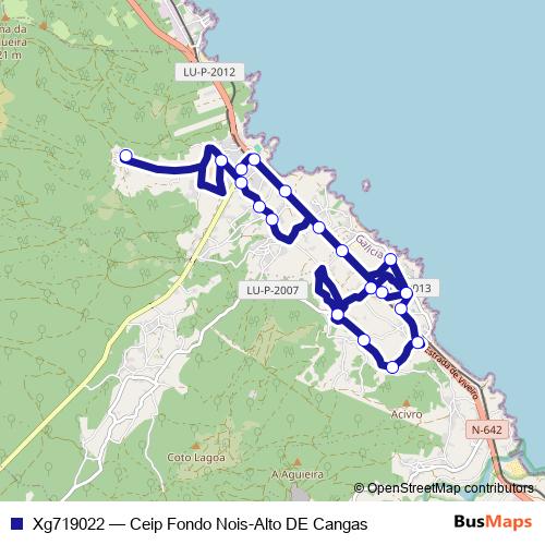 Xg719022 bus Line Map