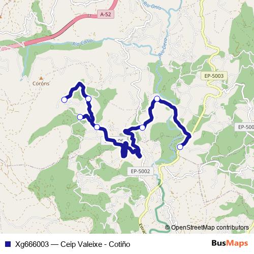 Xg666003 bus Line Map