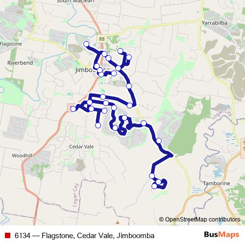 6134 bus Line Map