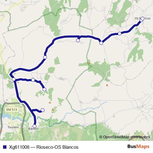 Xg611008 bus Line Map