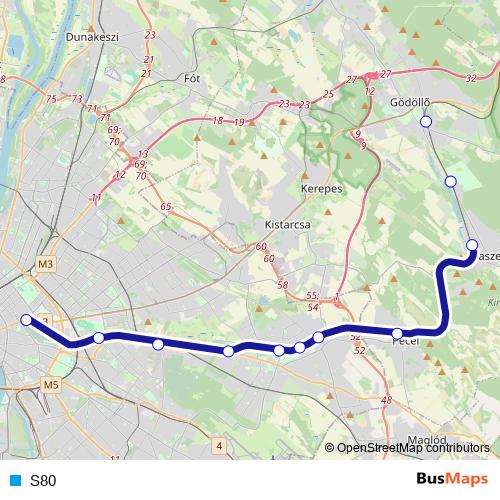 S80 rail Line Map