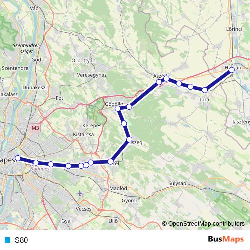 S80 rail Line Map