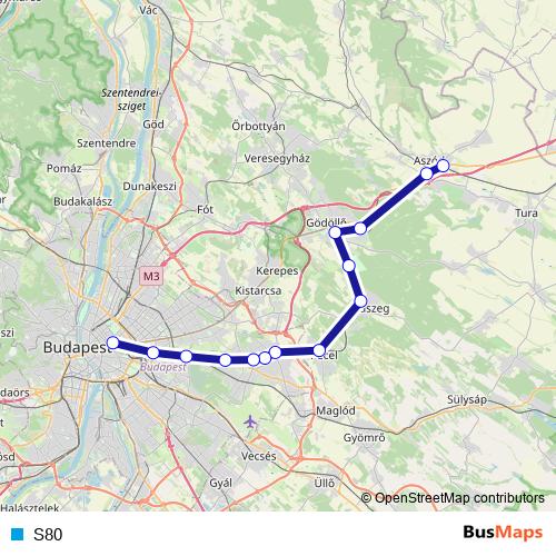 S80 rail Line Map
