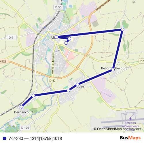 7-2-230 bus Line Map