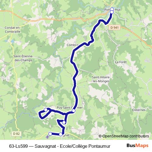63-Ls599 bus Line Map