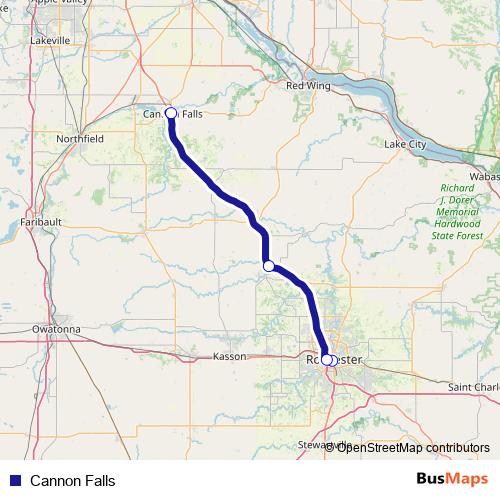 Cannon Falls bus Line Map