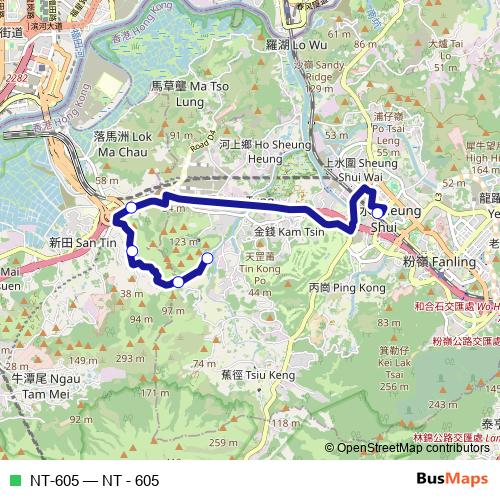 NT-605 bus Line Map