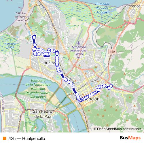 42h bus Line Map