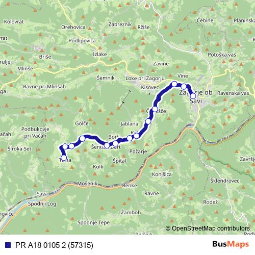 PR A18 0105 2 (57315) bus Line Map