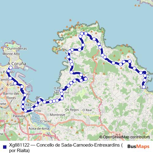 Xg881122 bus Line Map
