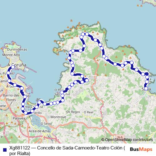Xg881122 bus Line Map