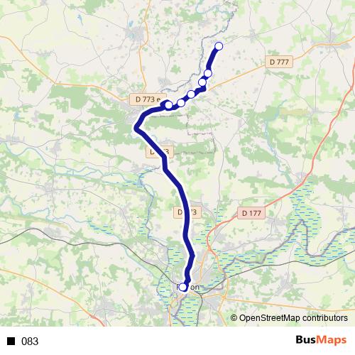 083 bus Line Map
