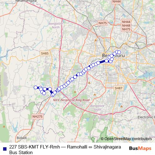 227 SBS-KMT FLY-Rmh bus Line Map