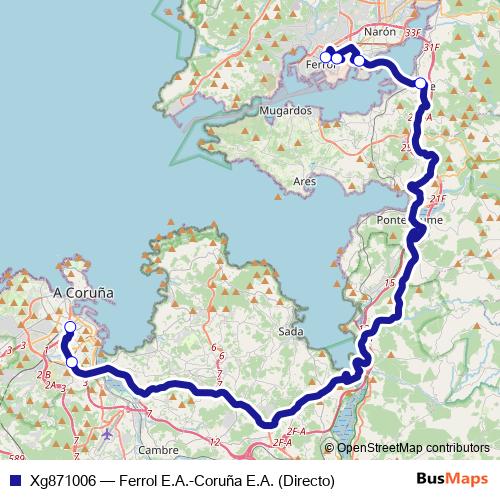 Xg871006 bus Line Map